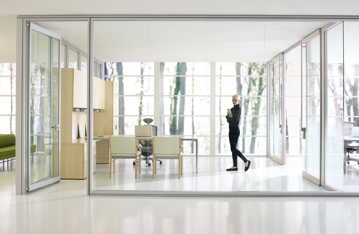 Optos glass storefront system by Teknion