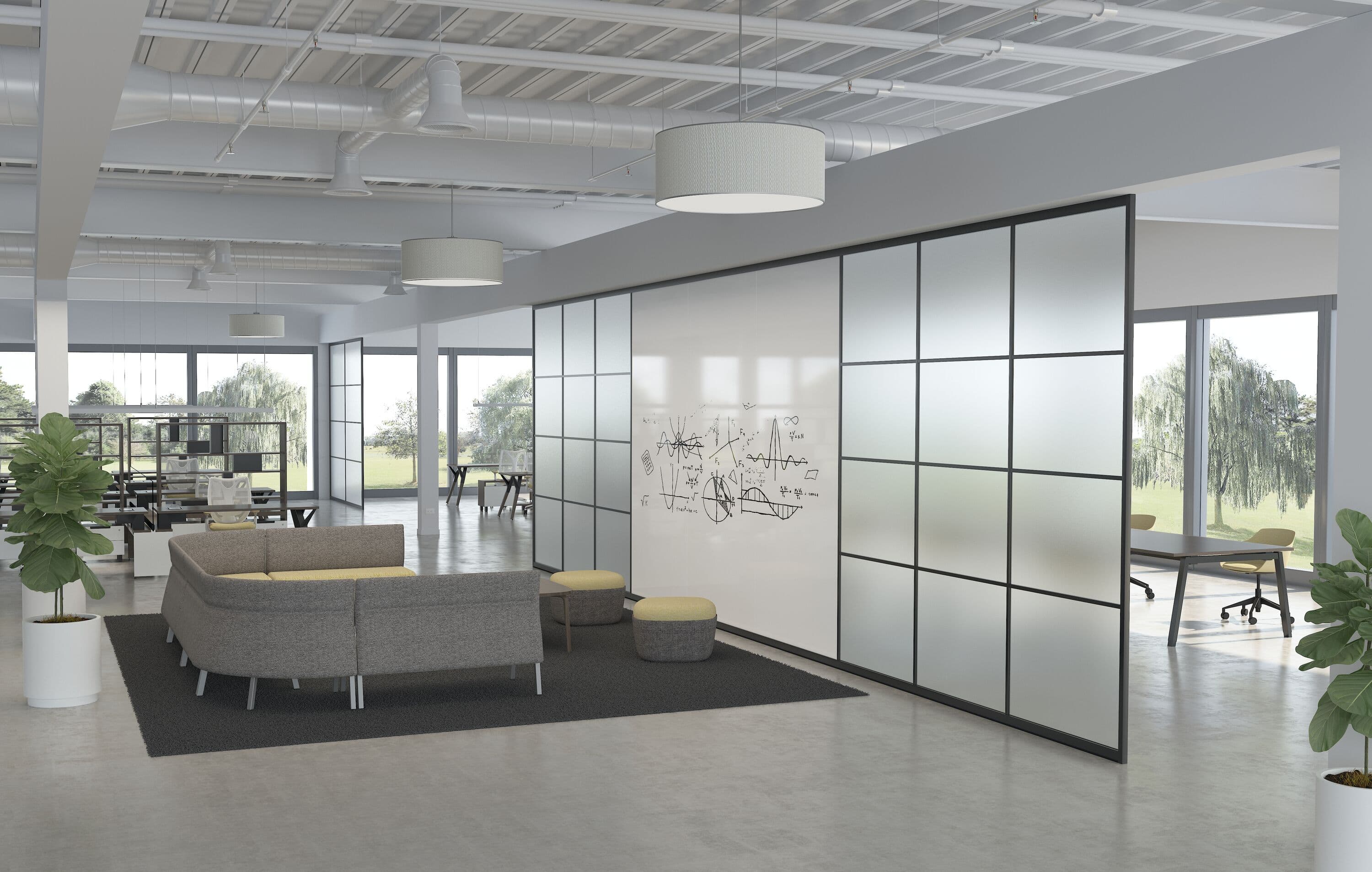 Tek Vue glass office-front system by Teknion